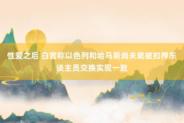 性爱之后 白宫称以色列和哈马斯尚未就被扣押东谈主员交换实现一致