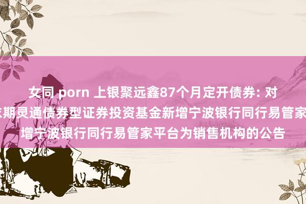 女同 porn 上银聚远鑫87个月定开债券: 对于上银聚远鑫87个月依期灵通债券型证券投资基金新增宁波银行同行易管家平台为销售机构的公告