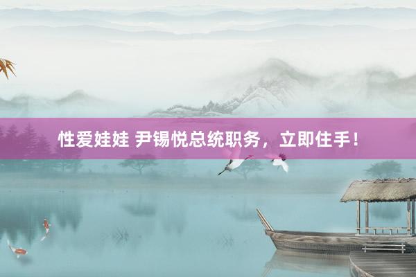 性爱娃娃 尹锡悦总统职务，立即住手！