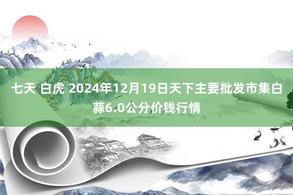 七天 白虎 2024年12月19日天下主要批发市集白蒜6.0公分价钱行情
