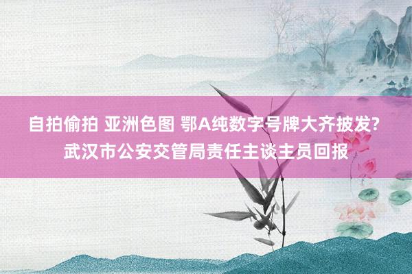 自拍偷拍 亚洲色图 鄂A纯数字号牌大齐披发? 武汉市公安交管局责任主谈主员回报