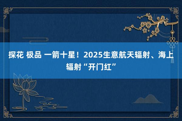 探花 极品 一箭十星！2025生意航天辐射、海上辐射“开门红”