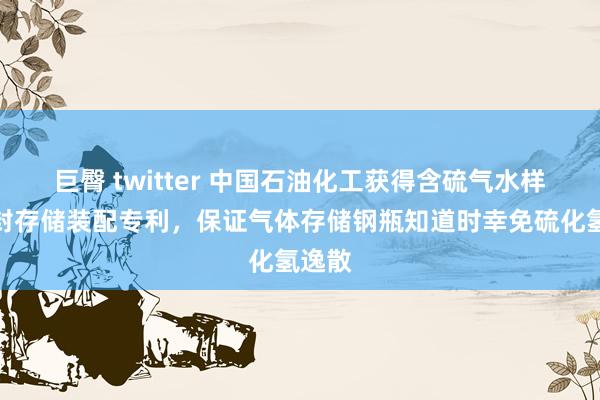巨臀 twitter 中国石油化工获得含硫气水样品密封存储装配专利，保证气体存储钢瓶知道时幸免硫化氢逸散