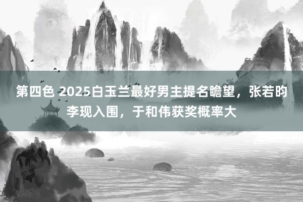 第四色 2025白玉兰最好男主提名瞻望，张若昀李现入围，于和伟获奖概率大