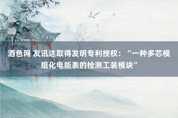 酒色网 友讯达取得发明专利授权：“一种多芯模组化电能表的检测工装模块”