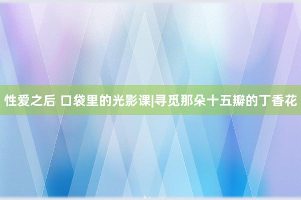性爱之后 口袋里的光影课|寻觅那朵十五瓣的丁香花