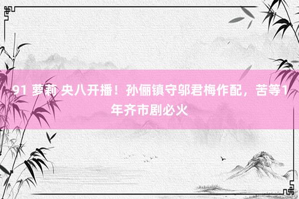 91 萝莉 央八开播！孙俪镇守邬君梅作配，苦等1年齐市剧必火