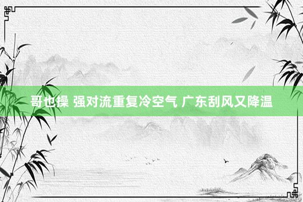 哥也操 强对流重复冷空气 广东刮风又降温