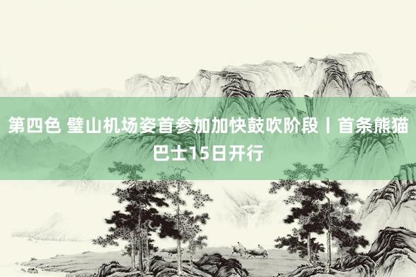 第四色 璧山机场姿首参加加快鼓吹阶段丨首条熊猫巴士15日开行