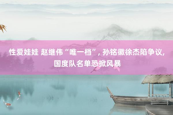 性爱娃娃 赵继伟“唯一档”， 孙铭徽徐杰陷争议， 国度队名单恐掀风暴