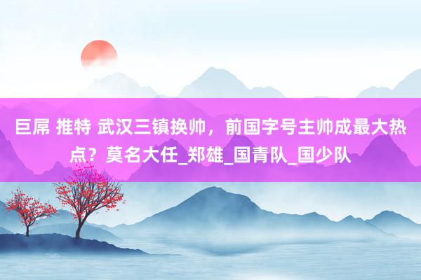 巨屌 推特 武汉三镇换帅，前国字号主帅成最大热点？莫名大任_郑雄_国青队_国少队