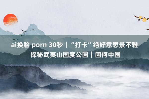 ai换脸 porn 30秒｜“打卡”绝好意思景不雅 探秘武夷山国度公园｜因何中国