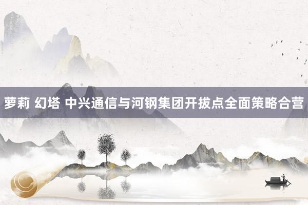 萝莉 幻塔 中兴通信与河钢集团开拔点全面策略合营