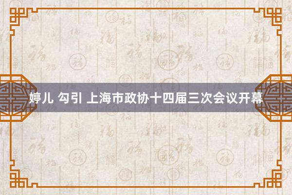婷儿 勾引 上海市政协十四届三次会议开幕