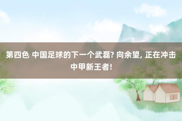 第四色 中国足球的下一个武磊? 向余望， 正在冲击中甲新王者!