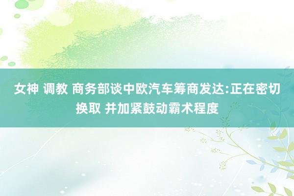 女神 调教 商务部谈中欧汽车筹商发达:正在密切换取 并加紧鼓动霸术程度
