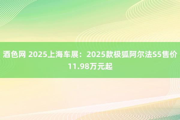 酒色网 2025上海车展：2025款极狐阿尔法S5售价11.98万元起