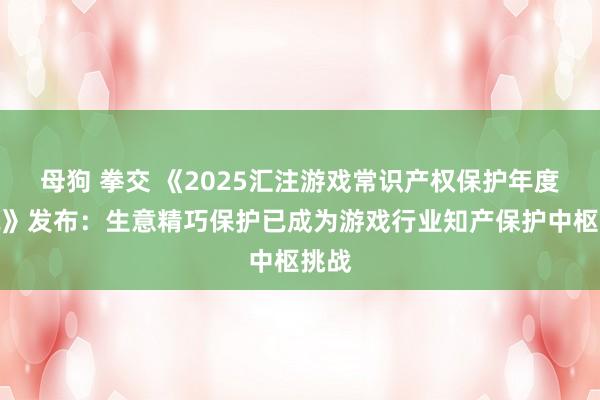 母狗 拳交 《2025汇注游戏常识产权保护年度论说》发布：生意精巧保护已成为游戏行业知产保护中枢挑战