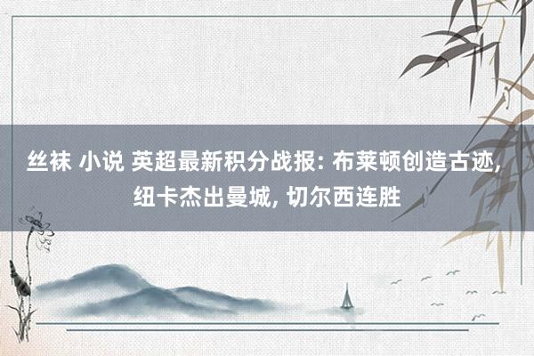 丝袜 小说 英超最新积分战报: 布莱顿创造古迹， 纽卡杰出曼城， 切尔西连胜