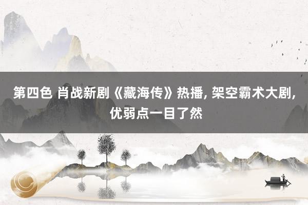 第四色 肖战新剧《藏海传》热播， 架空霸术大剧， 优弱点一目了然